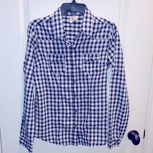 Gingham button up shirt